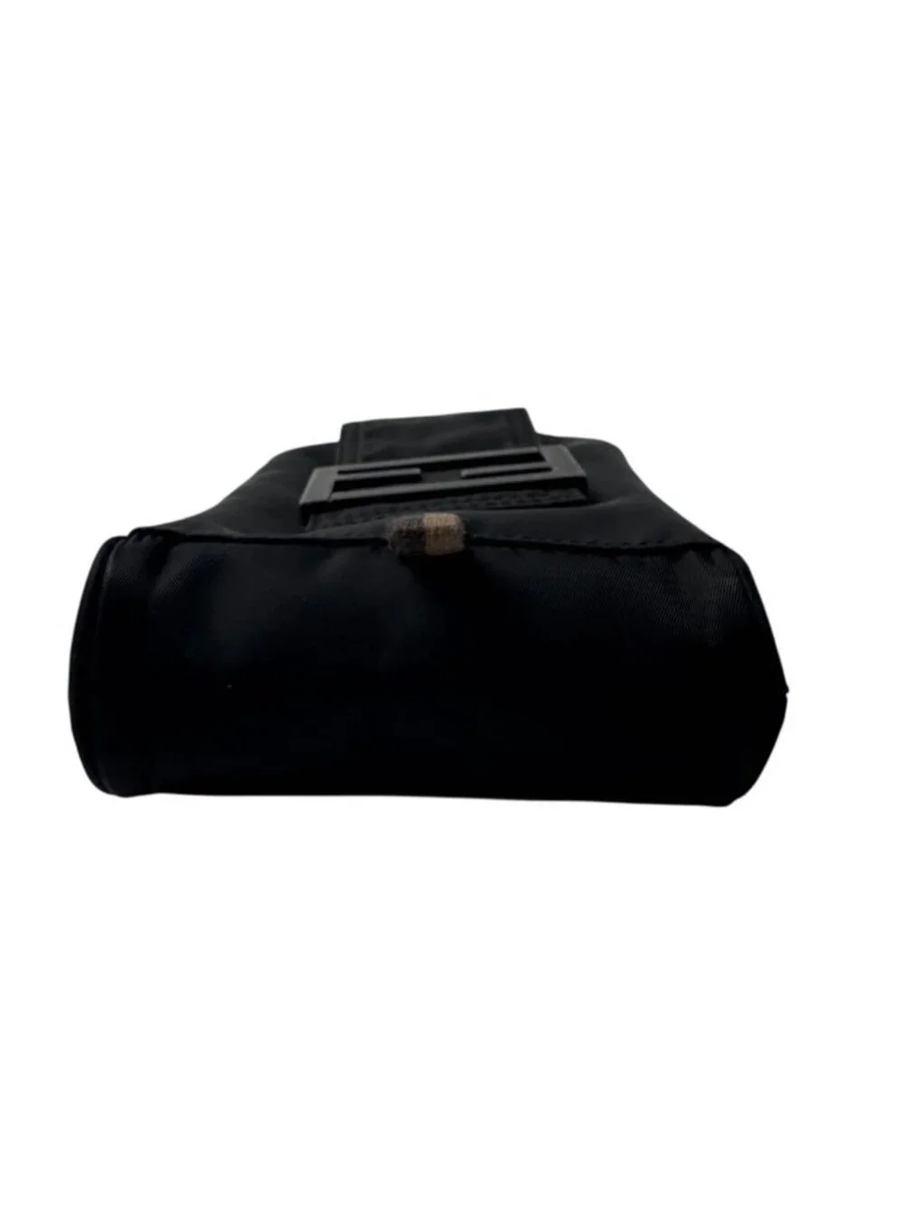 Fendi Baguette Phone Pouch Nylon Shoulder Bag Black